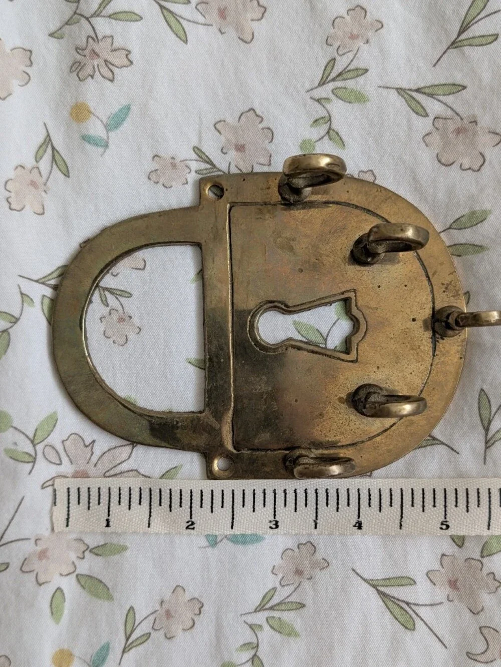 Vintage Brass Padlock Key Holder